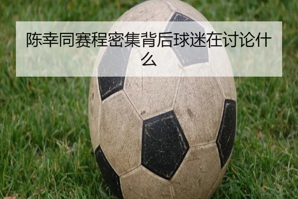 陈幸同赛程密集背后球迷在讨论什么